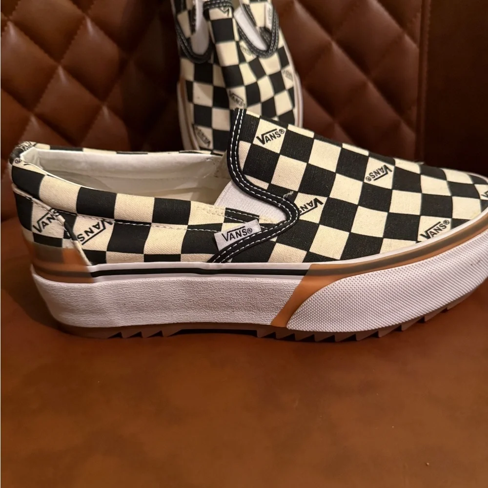 Vans Era Stacked Checkerboard Slip-Ons - Picture 2 of 6